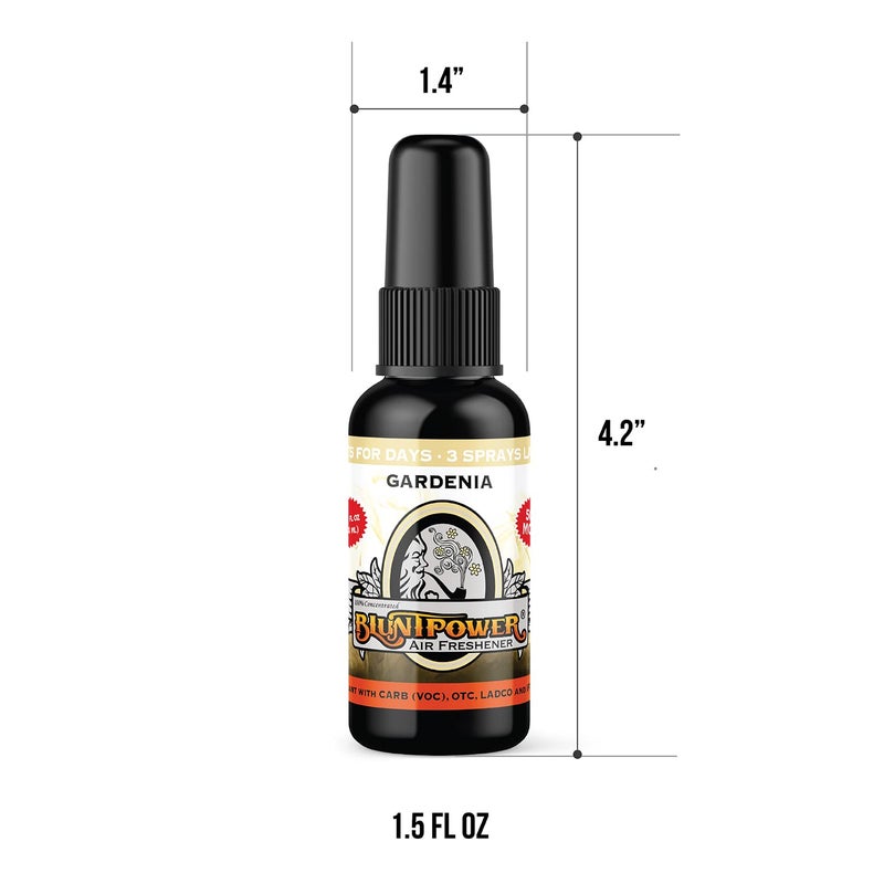 BLUNT POWER BluntPower (Gardenia  1 Pack) Concentrated Air Freshener for Room and Car Spray - Oil-Based Diffuser Spray Bottle - Long-Lasting Bathroom Spray  Car Freshener  & Odor Eliminator Spray - Image 3